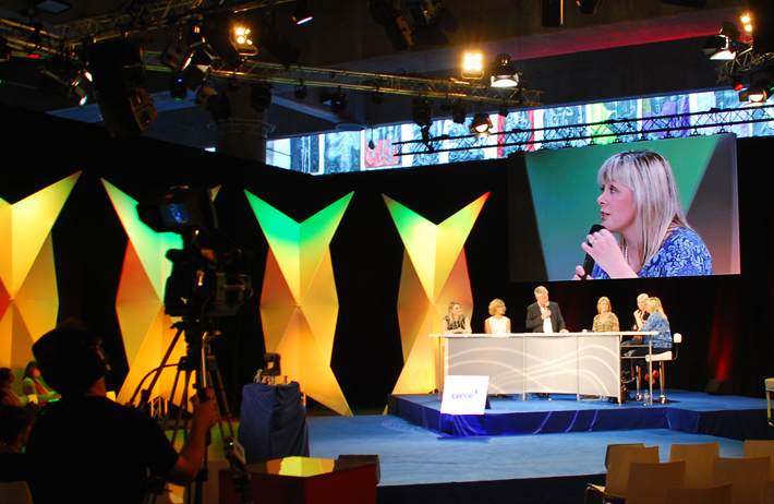 Mur de LED sur plateau de télévision